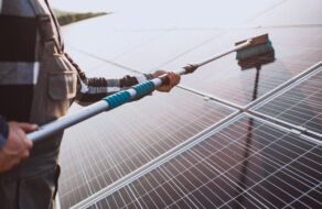 Solar panel cleaning